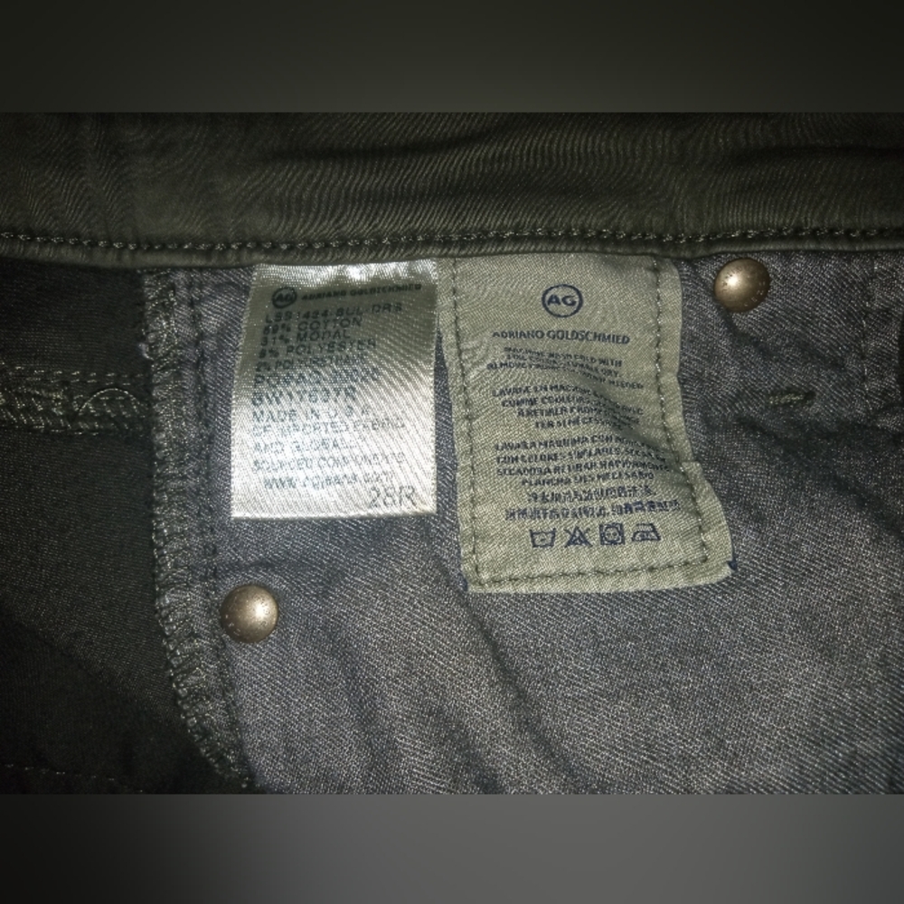 AG, Olive Green, Prima, Cigarette, Jeans, Size 28R - Picture 5 of 6